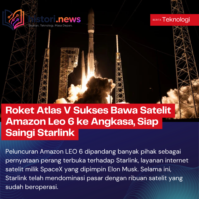Roket Atlas V Sukses Bawa Satelit Amazon Leo 6 ke Angkasa, Siap Saingi Starlink