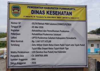 PEMERINTAH PURWAKARTA REHABILITASI PUSKESMAS SUKATANI, CV. SANTIKA JAYA LAKSANAKAN PROYEK SENILAI RP1,6 MILIAR